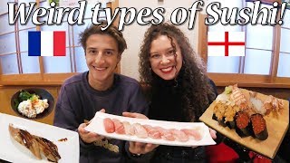 海外の寿司との違いに驚愕！外国人カップルが寿司を爆食！/ Weird and Great Sushi Experience!