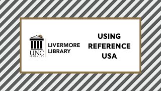 Using Reference USA