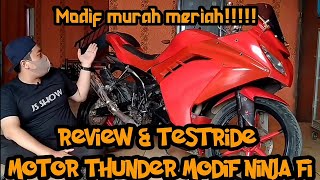 MURAH!! 1jutaan MODIF THUNDER JADI GANTENG Testride dan review #Vlog