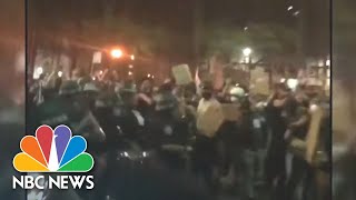 Police In Riot Gear Clash With Protesters Defying Curfew In Brooklyn | NBC News