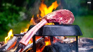 The Perfect Tomahawk Steak - Cast Iron Skillet over Fire