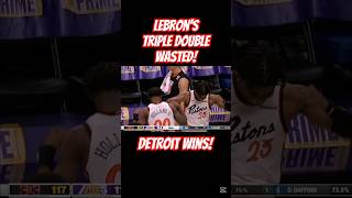 LEBRON'S TRIPLE DUB NOT ENOUGH vs PISTONS. #nba #detroitpistons #losangeleslakers #cadecunningham