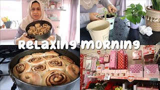 spend a relaxing morning with me baking cinnamon rolls \u0026 organising my plants