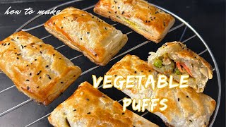 Vegetable Puff Pastry Recipe using Frozen Puff Pastry Sheets