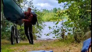 How to portage a canoe with a bike