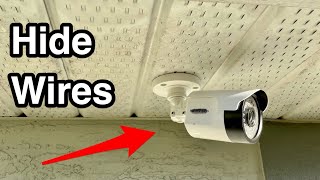 How to conceal security camera cables under roof eave - quick & easy step-by-step guide.