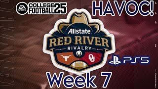 CF25 Oklahoma HAVOC Dynasty Week 7 vs Texas! Michael Hawkins GAME WINNING DRIVE in Red River Rivalry