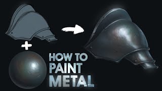 How To Paint METAL - Digital Art For Beginners | Photoshop Digital Painting Tutorial
