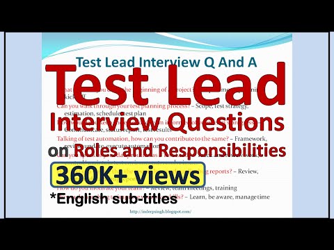 Test Lead Interview Questions and Answers Test Lead Interview Questions and Answers