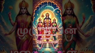 முருகனின் இரு மனைவிகள் - வள்ளி \u0026 தெய்வானை | ஆன்மிகம் | #Murugan #Valli #shortsfeed #HinduMythology