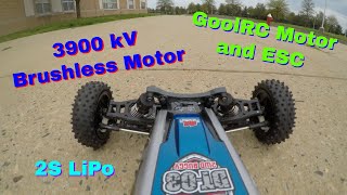 Tamiya DT-03 Racing Fighter - NEW GoolRC 3900kV Brushless Setup - 4K