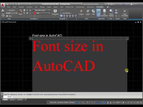 Font size in AutoCAD Font size in AutoCAD