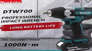 Makita DTW700 1000N.m Cordless Impact Wrench Brushless Electric Wrench Screwdriver Large T