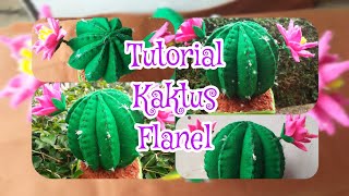 TUTORIAL KAKTUS DARI FLANEL #bungakaktus