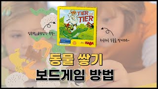 [보드게임 권차장] 하바 동물 쌓기 보드게임 방법 | 신체조절 보드게임 추천 | HABA | HB3678 | animal building | stacking | 쌓기놀이