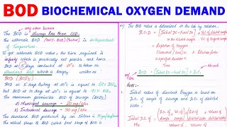 BOD- Biochemical Oxygen Demand | Biological Oxygen Demand | what is Biochemical Oxygen Demand?