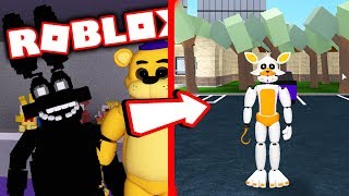 Fnaf Roblox Playing As Unwithered Foxy In Fredbear And Friends