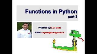 Functions in Python Part-3 (Lambda Function)