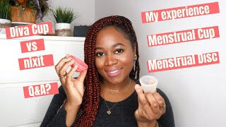 I tried menstrual cups! Divacup vs nixit | Menstrual cups Q\u0026A