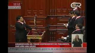 Congresista José Luna juramenta como 3er Vicepresidente del Congreso