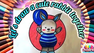 **Drawing a Cute Happy Rabbit: Easy and Fun Tutorial**🎨🐰✨