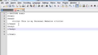 Lesson 2: Learn HTML (Header and Body)