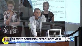 ‘I am frustrated’: GR teen’s powerful speech at city meeting goes viral