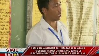 Panukalang gawing boluntaryo na lang ang pagsisilbi ng mga guro bilang BEI, inaasahang maipapasa na