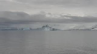 Enjoying Sceneries at Antarctica(iceberg and blue sea)