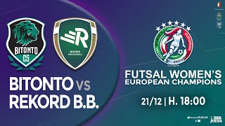 Bitonto-Rekord Bielsko-Biała 8-0 | Finale 1°/2° posto | Futsal Women’s European Champions