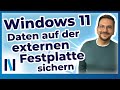 Windows 11: So einfach sicherst Du Deine Daten auf einer externen Festplatte!