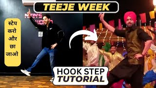 Teeje Week 🔥 (Hookstep Tutorial Punjabi Song) #nitinsworld #nitinbassi #tutorial #dance #punjabi