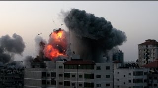 Israel uses warships to strike at Gaza