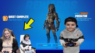 Mum Giving Her 7 Year Old Kid ANYTHING From The Fortnite item Shop Today ONLY If He Defeats Predator