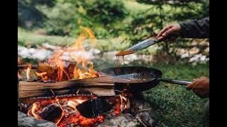 Crunchy lemon chicken cooked in the middle of the forest. ASMR cooking      |Wild Cooking|