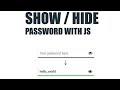 Show/Hide Password Toggle With Javascript | CodingWithFun