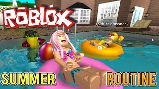 Bloxburg Summer Routine With Goldie Titi Roblox Family Vlog - baby goldie has her first crush roblox love story bloxburg