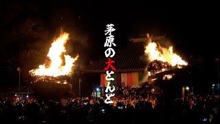 1300 年続く壮大な火祭り　茅原（ちはら）の大とんど　吉祥草寺（きっしょうそうじ）　奈良県御所市