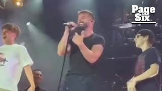 Ricky Martin’s twins surprise him onstage in rare public appearance amid singer’s divorce