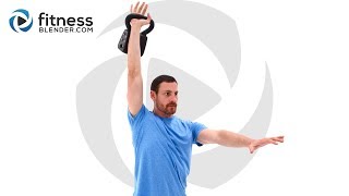45 Minute Total Body Kettlebell Workout - Fun and Tough Kettlebell Routine