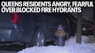 Queens residents angry, fearful over blocked fire hydrants