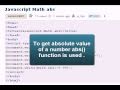 Javascript Tutorial : Math abs