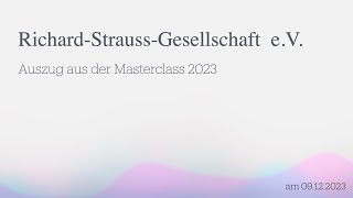 Meisterkurs Michael Nagy, Auszüge 2023