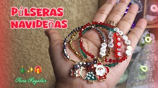 Realiza estas Pulseras Navideñas 🎄✨️🎁 para Regalar 🥰  || Muy Fácil