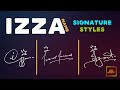 I Signature Style | Signature Style for I | Signature for Name Start with I | Izza Name Signature