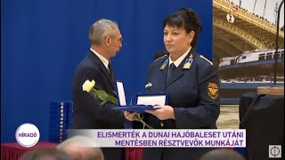 Elismerték a dunai hajóbaleset utáni mentésben résztvevők munkáját