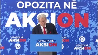 LIVE/ Kryetari i Partisë Demokratike, Sali Berisha deklaratë për media