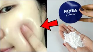 Skin whitening with Nivea and cornstarch🌽 to get glowing skin without flaws or wrinkles permanently