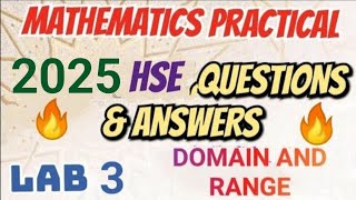 MATHS PRACTICAL //2025 PUBLIC QUESTIONS AND ANSWERS//LAB 3//DOMAIN AND RANGE//8 MARKS SURE 👍🏻