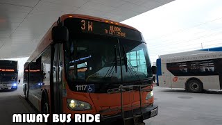 MiWay Route 3W Bus Ride From Kipling Terminal To Mississauga Valley Blvd